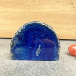 Agaat standvlak blauw #8