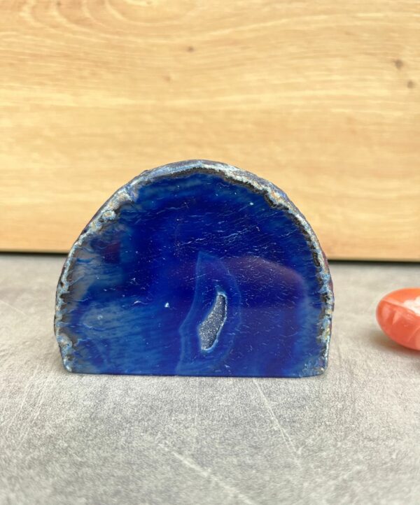 Agaat standvlak blauw #8